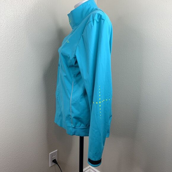 Craft Cycling Full Zip Vent Air Wind Jacket Women’s Sz M Turquoise Blue *flaws - Picture 4 of 11